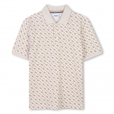 Printed straight polo shirt BOSS for BOY