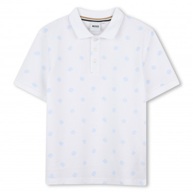 Polo à coupe droite imprimé BOSS pour GARCON