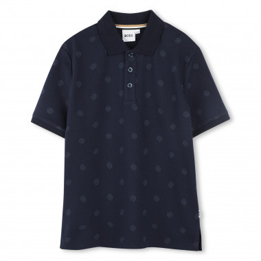 Polo à coupe droite imprimé BOSS pour GARCON