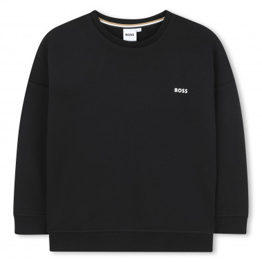 Sweat-shirt col rond uni BOSS pour GARCON