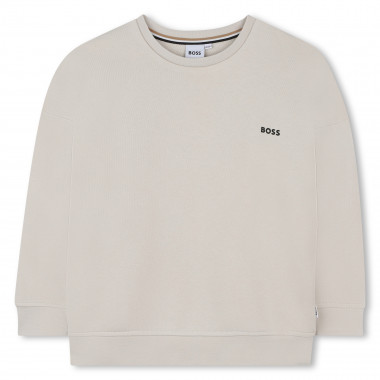 Sweat-shirt col rond uni BOSS pour GARCON