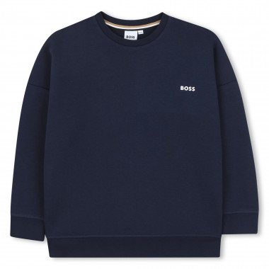 Sweat-shirt col rond uni BOSS pour GARCON