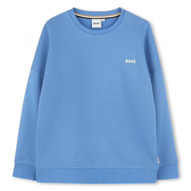 Sweat-shirt col rond uni BOSS pour GARCON