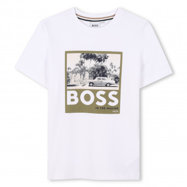 Camiseta algodón y manga corta BOSS para NIÑO