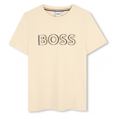 Camiseta algodón y manga corta BOSS para NIÑO