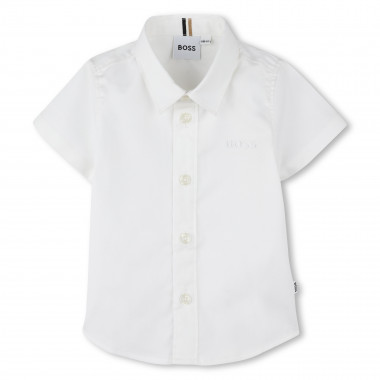 Chemise manches courtes coton BOSS pour GARCON