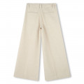 Linen and cotton trousers BOSS for GIRL