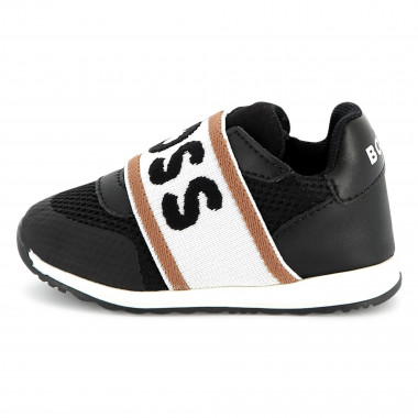 Baskets en cuir et maille ajourée BOSS pour GARCON