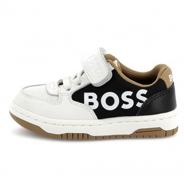 Baskets en cuir scratch lacets BOSS pour GARCON