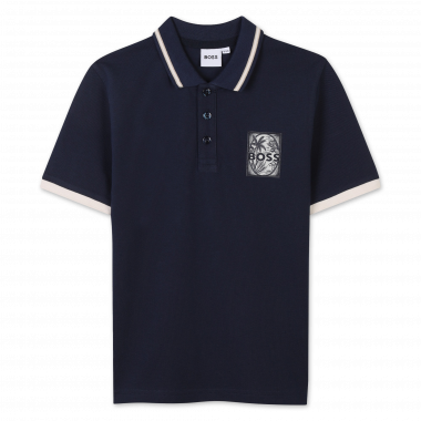 Polo avec étiquette poitrine BOSS pour GARCON