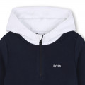 Contrast-hood sweatshirt BOSS for BOY