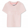 T-shirt with shiny print BOSS for GIRL