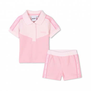 Conjunto polo y pantalón corto BOSS para NIÑA