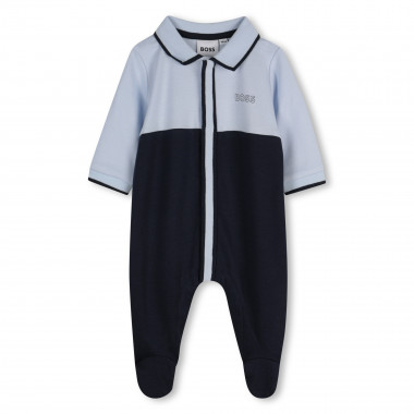 Pyjama tricolore à col polo BOSS pour GARCON