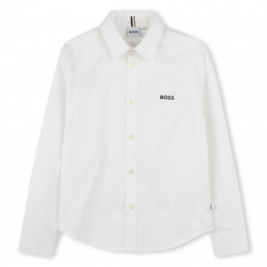 Chemise manches longues coton BOSS pour GARCON