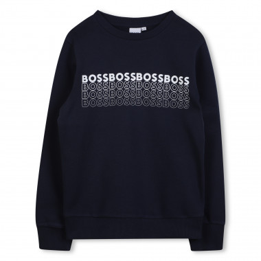 Sweat-shirt molletonné imprimé BOSS pour GARCON