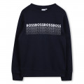 Printed Fleece Sweatshirt BOSS for BOY