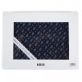 Jacquard cotton blanket BOSS for UNISEX