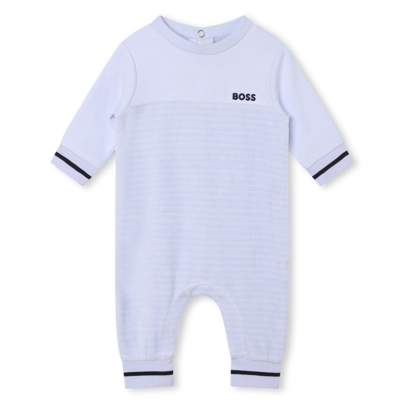 BOSS Embroidered jumpsuit baby blue Kids around
