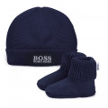 Matching hat and booties set BOSS for UNISEX