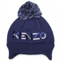 Embroidered hat with pompom KENZO KIDS for UNISEX