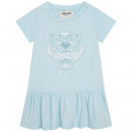 Frilled dress with print KENZO KIDS for GIRL