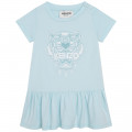 Jurk met ruche en print KENZO KIDS Voor