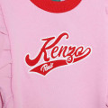 Robe droite en coton à logo KENZO KIDS pour FILLE