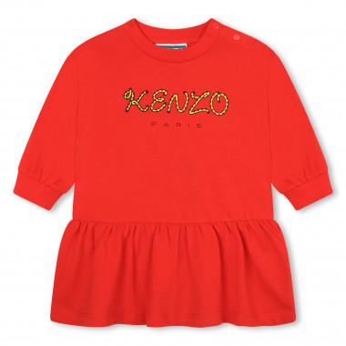 Frilled dress with logo  for 