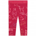 Printed leggings with logo KENZO KIDS for GIRL