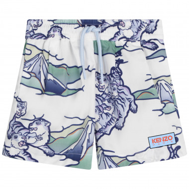 Printed cotton Bermuda shorts KENZO KIDS for BOY