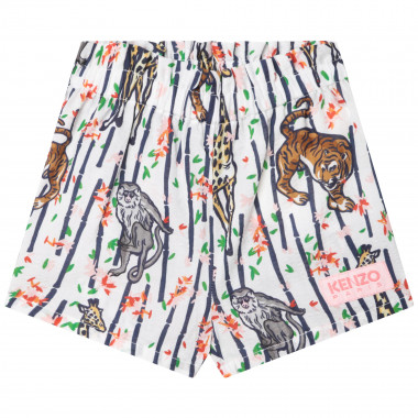 Katoenen short met print KENZO KIDS Voor