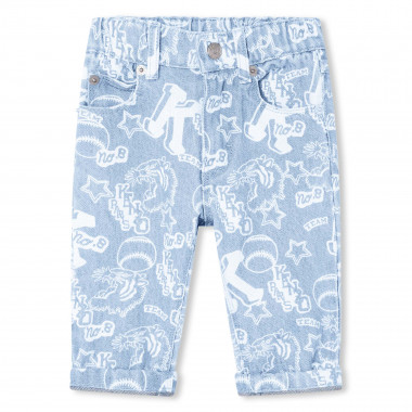 Verstellbare jeans mit print KENZO KIDS Für JUNGE