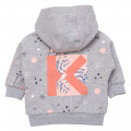 Sweater met capuchon van fleece KENZO KIDS Voor