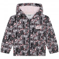 Lightweight zipped hooded jacket KENZO KIDS for GIRL