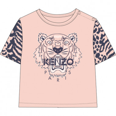 T-shirt en coton imprimé KENZO KIDS pour FILLE