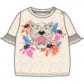 Printed t-shirt with frills KENZO KIDS for GIRL