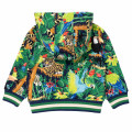 Tropical print zip-up sweatshirt KENZO KIDS for BOY