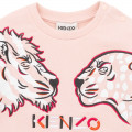 Sweat-shirt imprimé et brodé KENZO KIDS pour FILLE