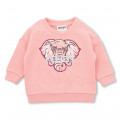 Sweat-shirt en coton brodé KENZO KIDS pour FILLE