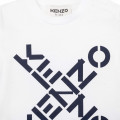 Katoenen T-shirt lange mouw KENZO KIDS Voor