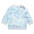 Fleece sweater met print KENZO KIDS Voor