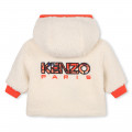Soft zip-up hooded jacket KENZO KIDS for GIRL