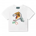 T-shirt with tiger print KENZO KIDS for GIRL