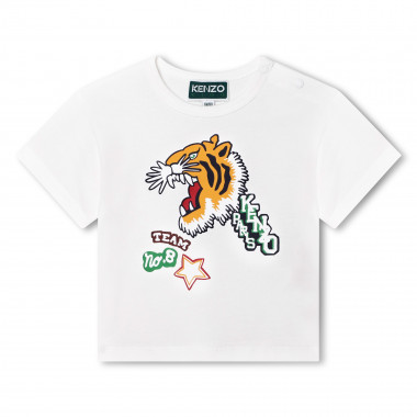 T-shirt met tijgerprint  Voor