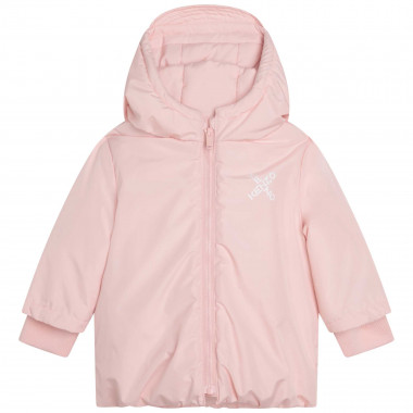 Zipped hooded puffer jacket KENZO KIDS for GIRL