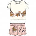 Ensemble t-shirt short coton KENZO KIDS pour FILLE