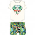 Cotton t-shirt and shorts KENZO KIDS for BOY