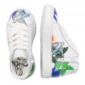 Lace and zip leather trainers KENZO KIDS for UNISEX