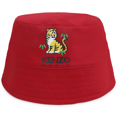 Cotton bucket hat with print KENZO KIDS for GIRL